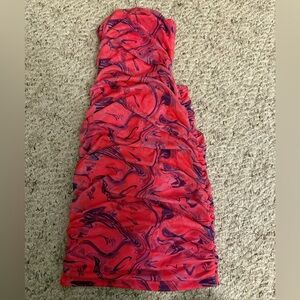 SHEIN Pink and Purple Patterned Dress